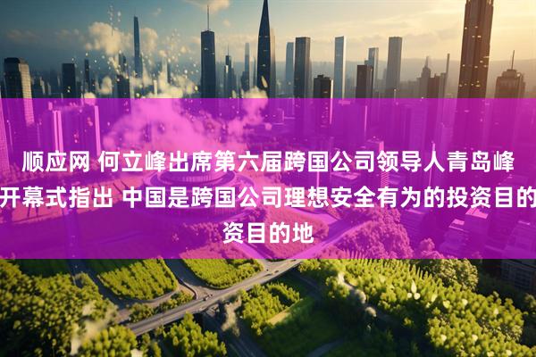 顺应网 何立峰出席第六届跨国公司领导人青岛峰会开幕式指出 中国是跨国公司理想安全有为的投资目的地
